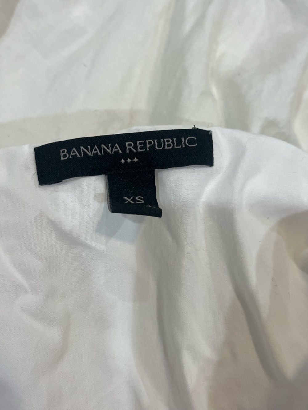 Banana Republic $120 100% Cotton White White Poplin Tiered Dress Size Womens XS - Picture 8 of 8